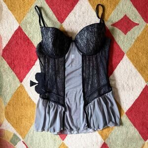 Vintage black plus size corset